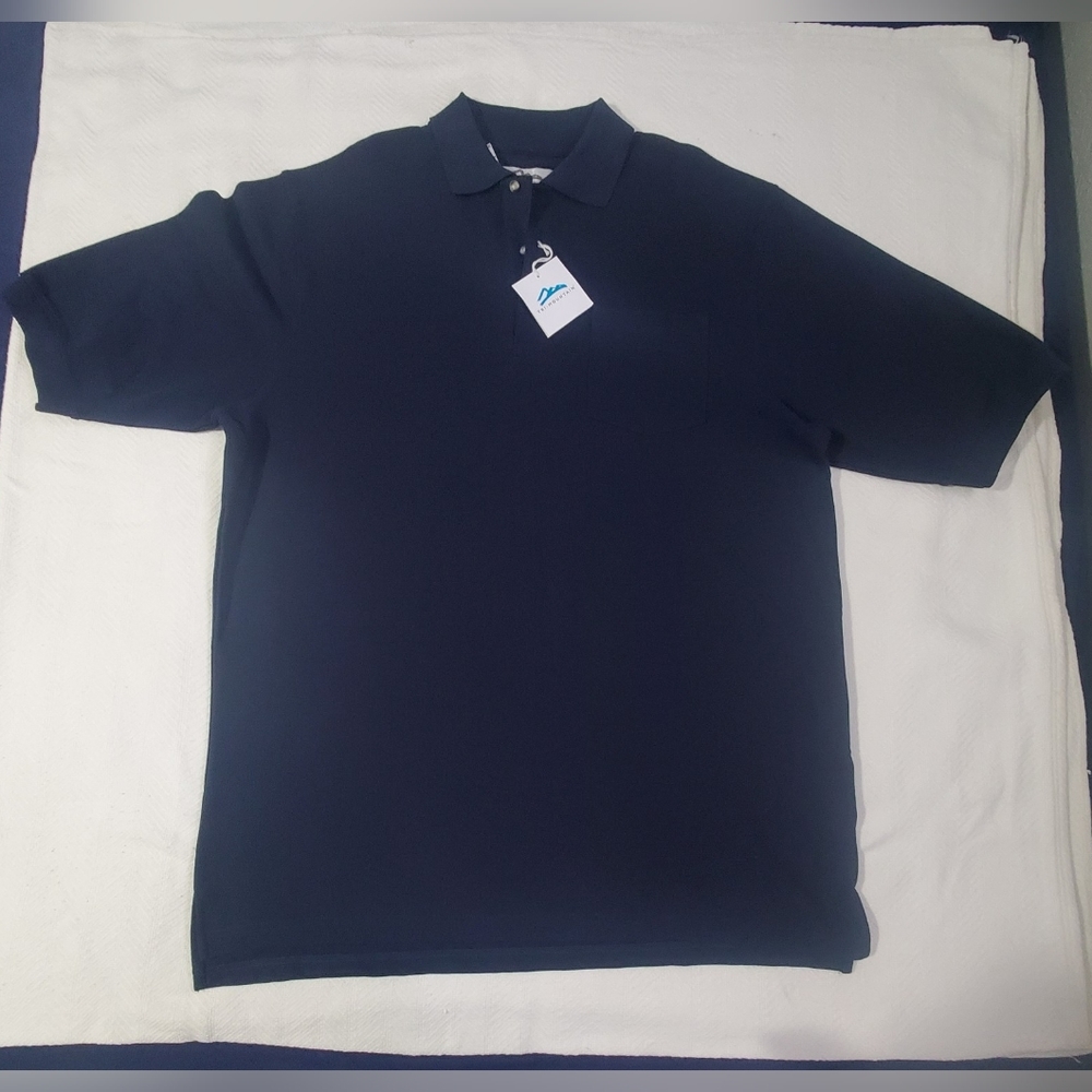 Tri Mountain Blue Polo Shirt XL Tall 100% Cotton  NEW XLT